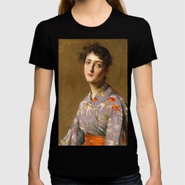 Girl in a Japanese Costume by William Merritt Chase T Shirt