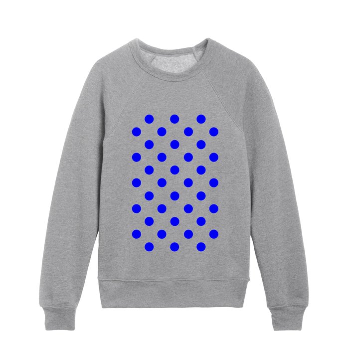 POLKA DOT DESIGN (BLUE-WHITE) Kids Crewneck