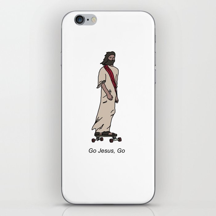 Jesus on a Skateboard iPhone Skin