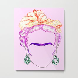 Lilac Kahlo Metal Print