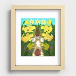 Daffodil Tunnel for Ladybirds Recessed Framed Print