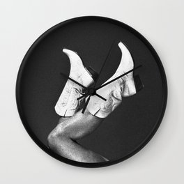 These Boots - Noir / Black & White Wall Clock