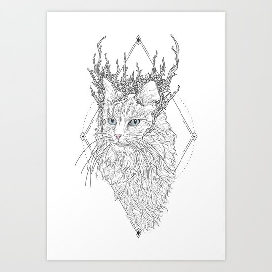 Thranduil Cat Art Print