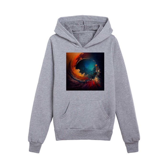 the cosmic vacuum - Abstract art Kids Pullover Hoodie