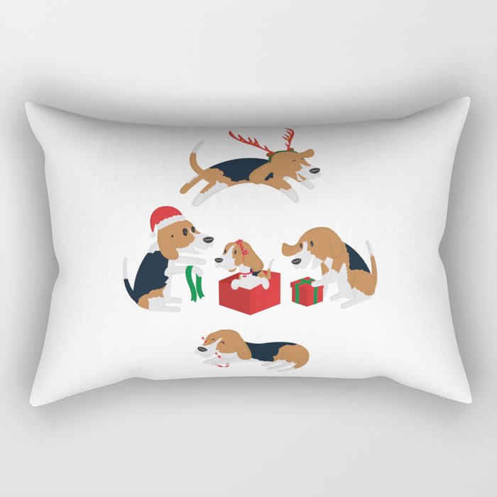 Christmas rectangular top throw pillows