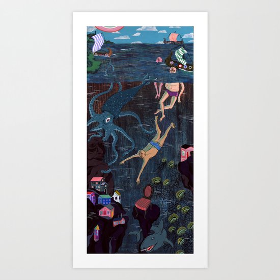 Swim Meet Art Print
