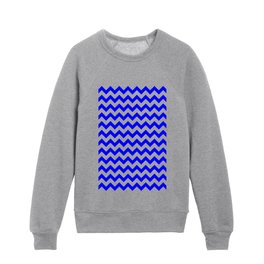 CHEVRON DESIGN (BLUE-WHITE) Kids Crewneck