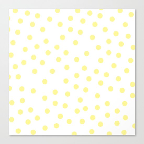 Simply Dots in Pastel Yellow Canvas Print