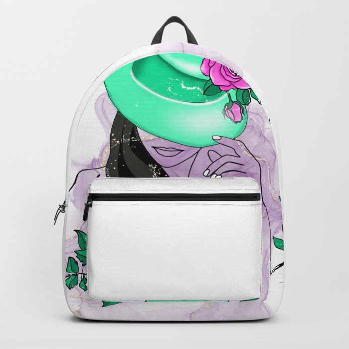 Women face with flowers Backpack