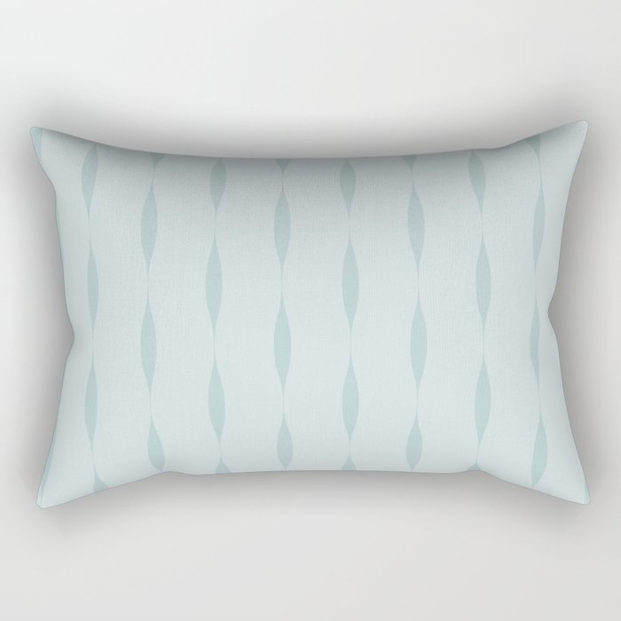 Simple vertical curves light turquoise Rectangular Pillow