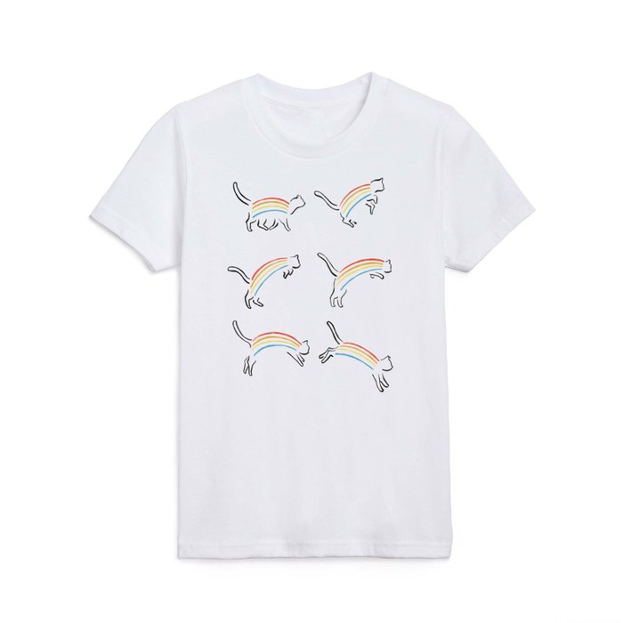 Rainbow Cat Kids T Shirt