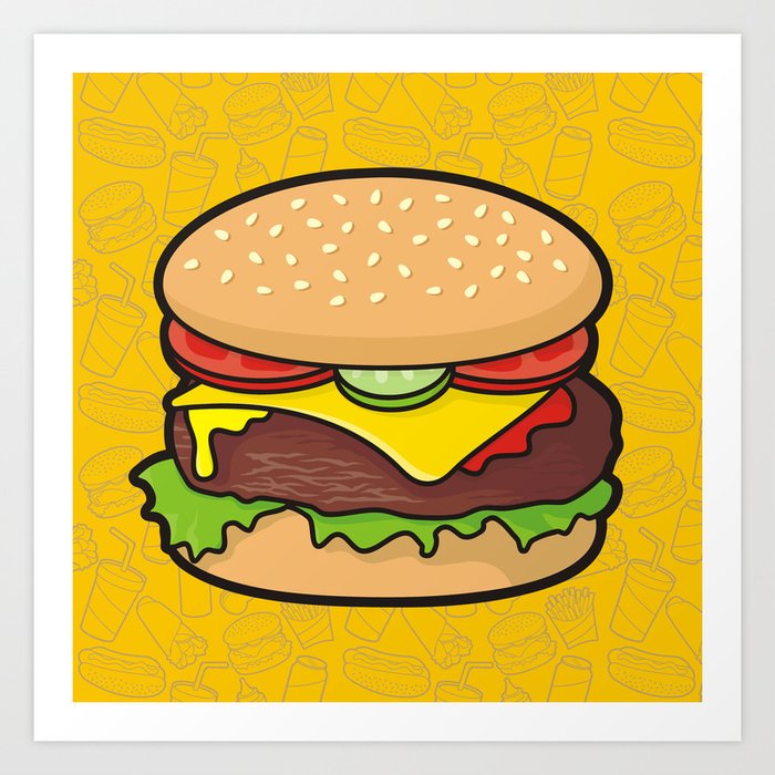 Cheeseburger Art Print