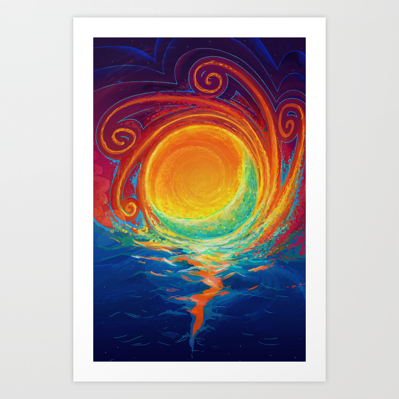 Sun Moon Stars Art Print By Michaelwhite Society6
