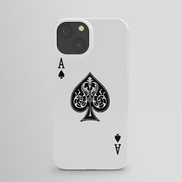Ace Spades Spade Playing Card Game Minimalist Design iPhone Case