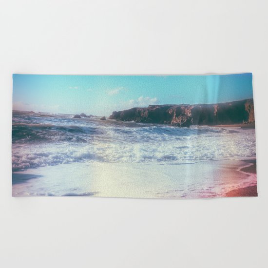 California Sunshine Waves Beach Towel