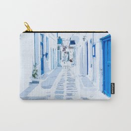 MyKonos Greece Watercolor Digital Painting Carry-All Pouch