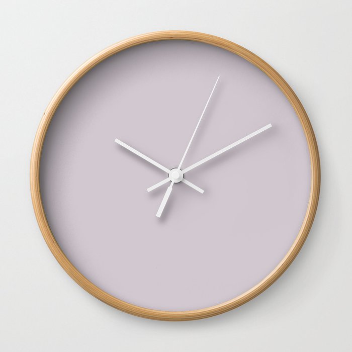 Periwinkle Pastel Purple Solid Color Pairs W/ Behr Paint's 2020 Trending Color Dusty Lilac N110-1 Wall Clock