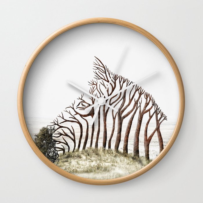 Zebra Tree Illusion Wall Clock