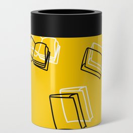 Hand Drawn Black Books Seamless Pattern Can Cooler