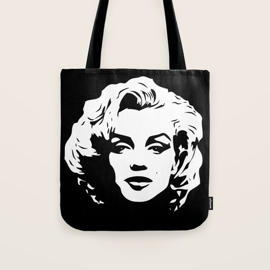marilyn black and white pop tote bag by marilyn black and white pop tote bag by