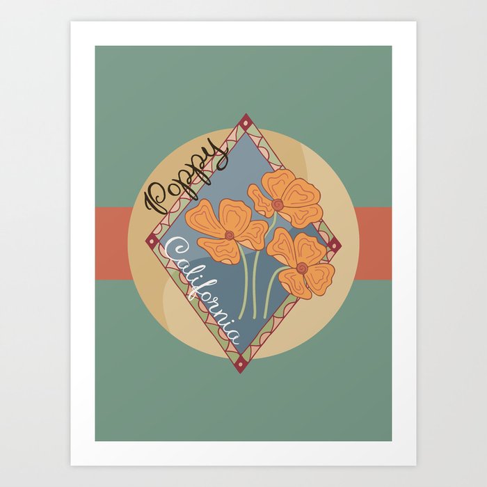 California State Flower: Poppy Art Print
