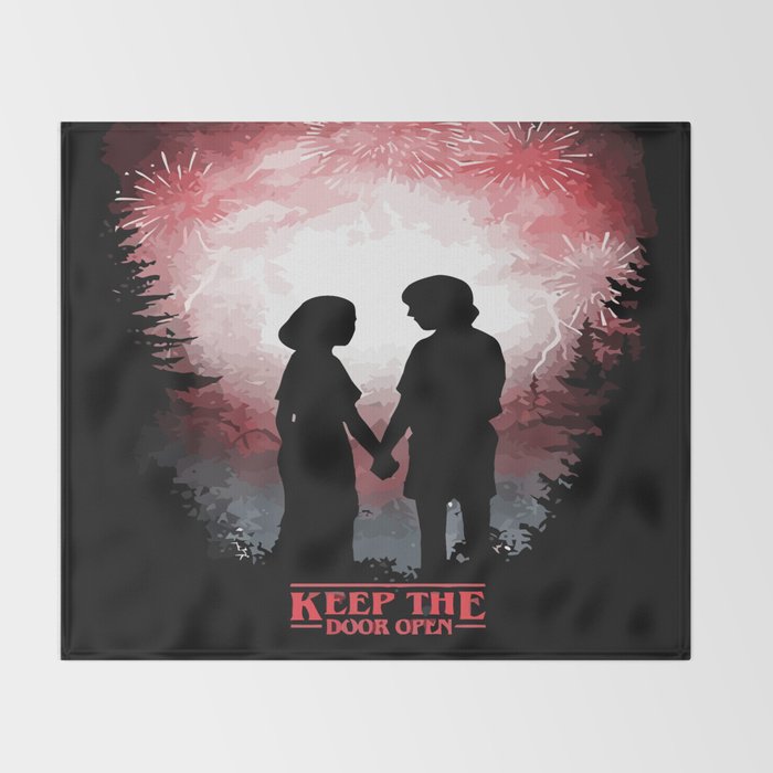 Keep The Door Open Throw Blanket By Madferit99