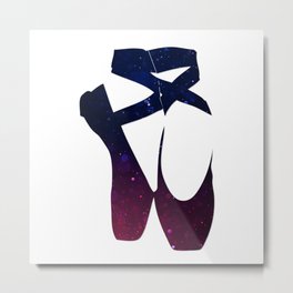 Ballet shoes "Bokeh" Metal Print | Balletshoes, Dancingshoes, Graphicdesign, Balletdancer, Silhouette, Danceshoes, Dance, Enpointe, Pink, Blue 