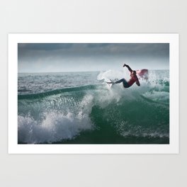 Legend & Pro Surfer Kelly Slater, France, 2013 Art Print