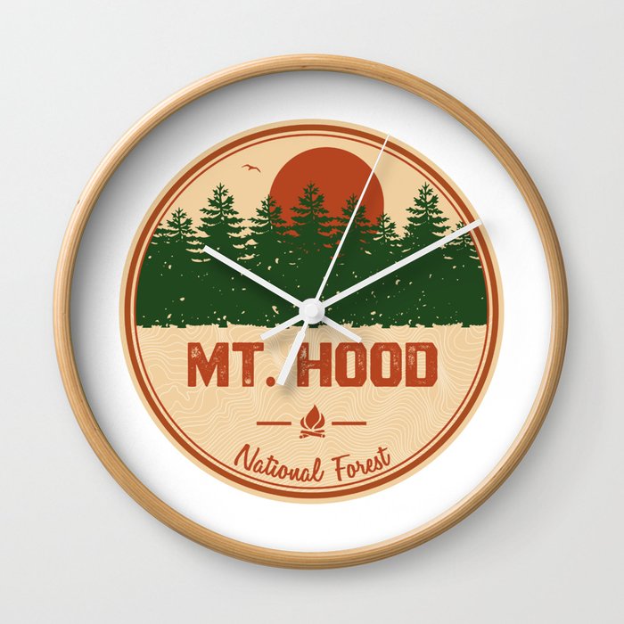 Mt. Hood National Forest Wall Clock