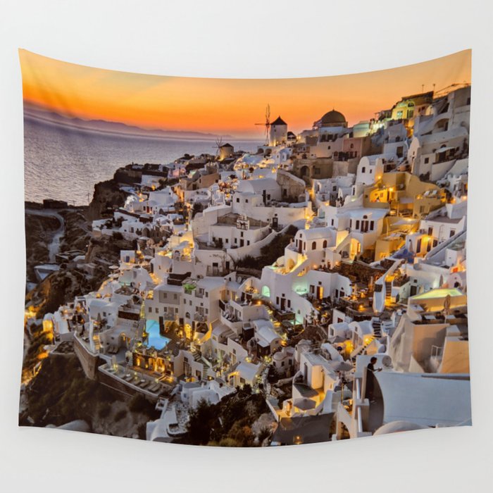 Santorini Island, Greece | Cyclades Islands | Mediterranean Sea | Greek Islands Photography 06 Wall Tapestry