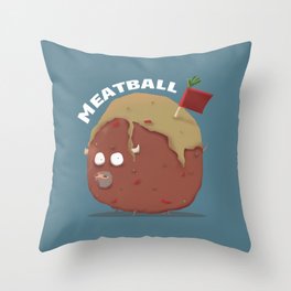16x16 I Love Meatballs Designs By JAC Probably Thinking About Meatballs Throw Pillow Multicolor 