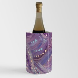 Abstract Lilac Painting Wine Chiller