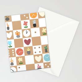 Color object checkerboard collection 9 Stationery Card