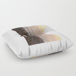 Lake Superior Sunset | Map of Minnesota | MN Floor Pillow