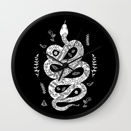 Snake in camouflage 2 Wall Clock