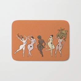 naked girl of all races Bath Mat