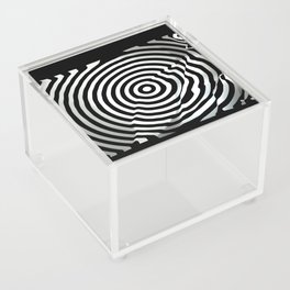 Target black and white art Acrylic Box