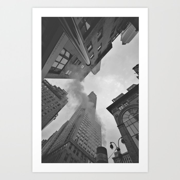 New York City Above (Black and White) Art Print