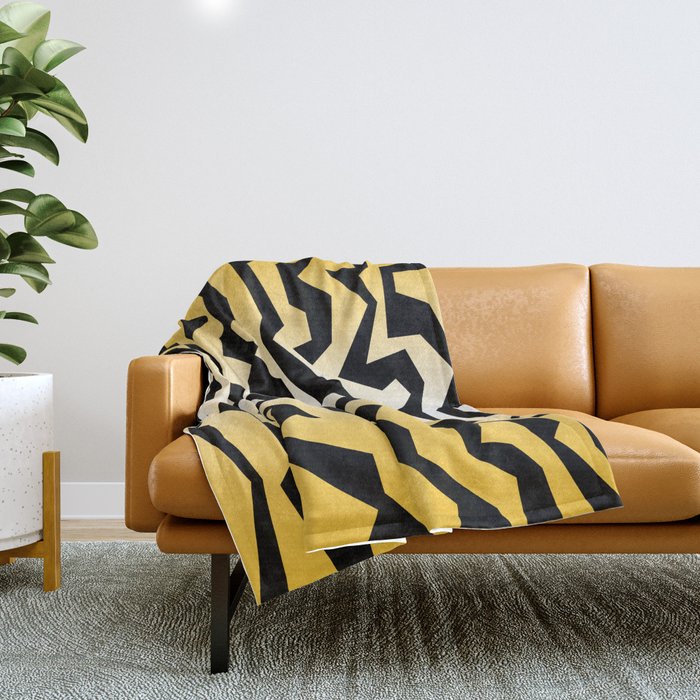 Polynoise tiger Throw Blanket