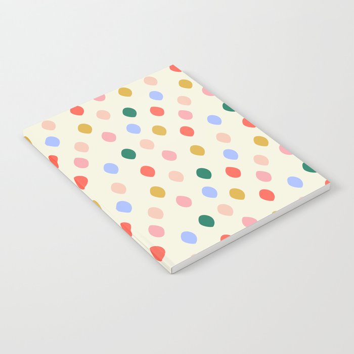 September Polka Dots in Cream Notebook
