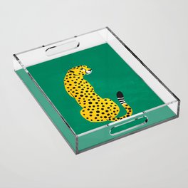 The Stare: Golden Cheetah Edition Acrylic Tray