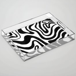 70s 60s Monochrome Swirl Acrylic Tray