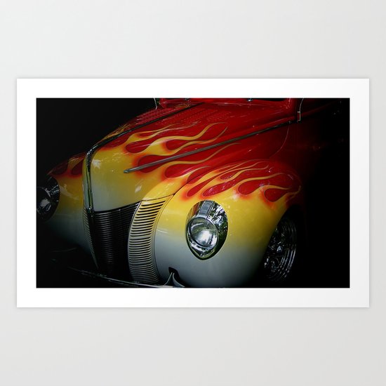 Flaming Beauty Art Print