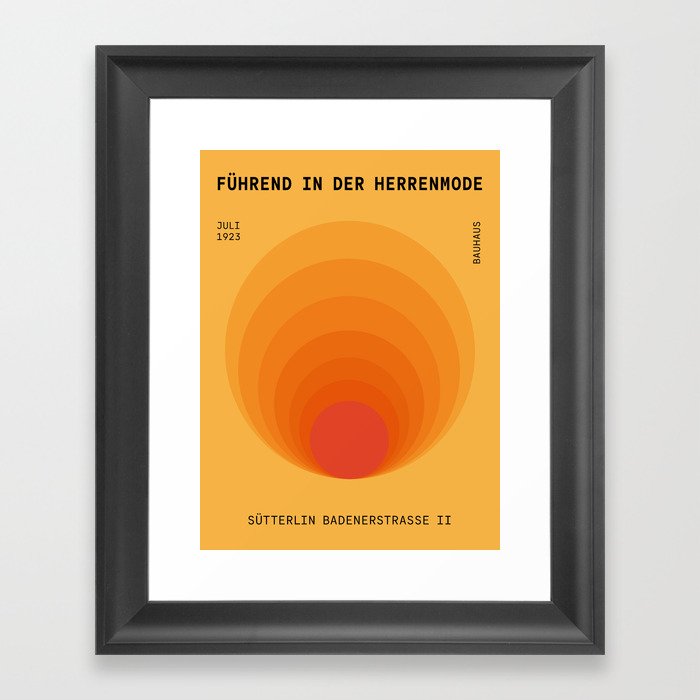 Sun Spiral | Bauhaus I Framed Art Print