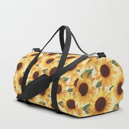 Happy Yellow Sunflowers Duffle Bag