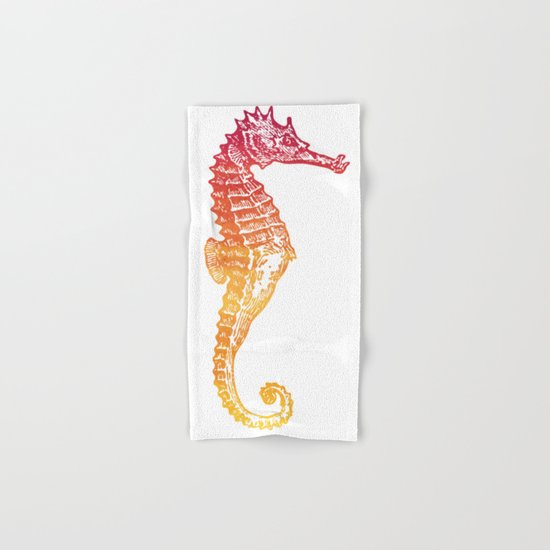 Red & Orange Seahorse Hand & Bath Towel