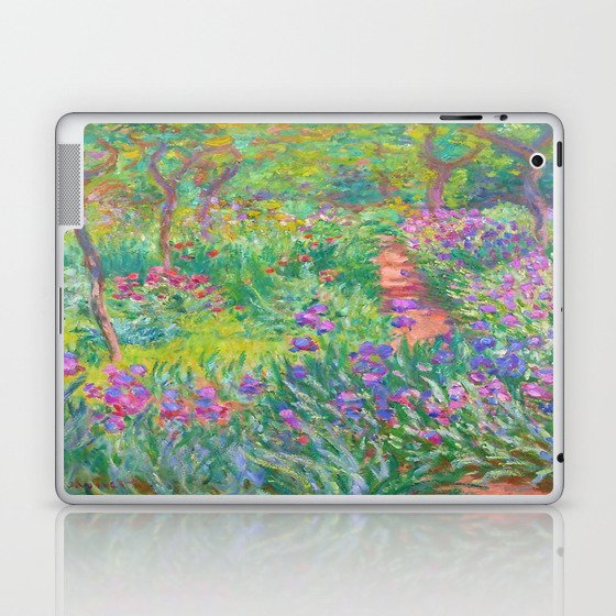 Claude Monet Irises In Monet's Garden At Giverny  Laptop & iPad Skin