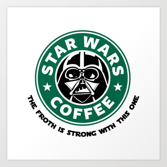 Star Wars Coffee Art Print