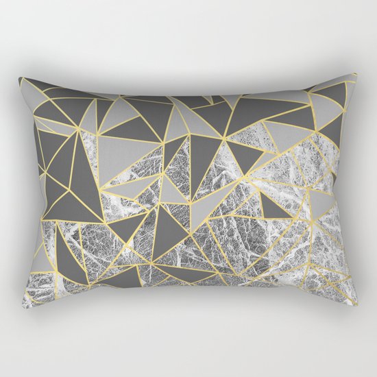 Ab Marb Grey Returned Rectangular Pillow