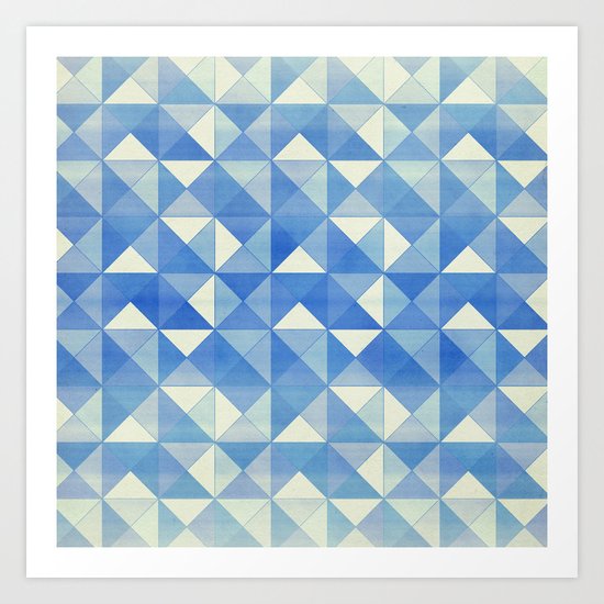 Blue : Pattern Art Print
